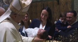 Pope Leo baptizes 20 infants in a tradition marking the end of the Christmas season