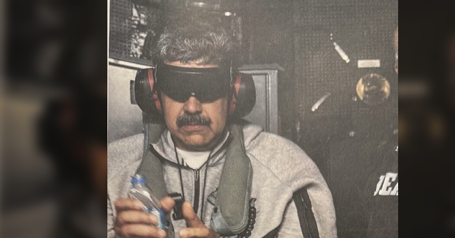 President Trump Posts Photo Allegedly Showing Captured Maduro Heading to U.S.