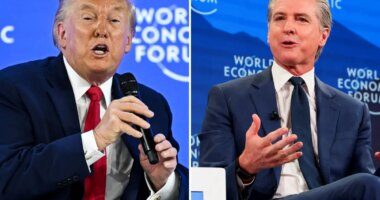 President Trump blasts Gov. 'Newscum' for 'embarrassing' US at Davos while California crumbles