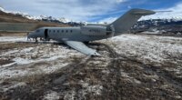 Private jet skids 300 yards off Colorado runway, sustains severe damage in violent crosswind