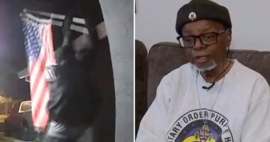 Purple Heart veteran 'heartbroken' after thief nabs his American flag from California home