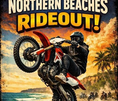 Flyer advertising mass e-bike rideout in Sydney