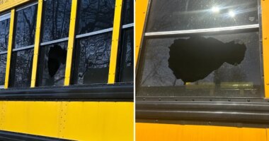Rock thrown at school bus on NJ Turnpike fractures skull of 8-year-old girl