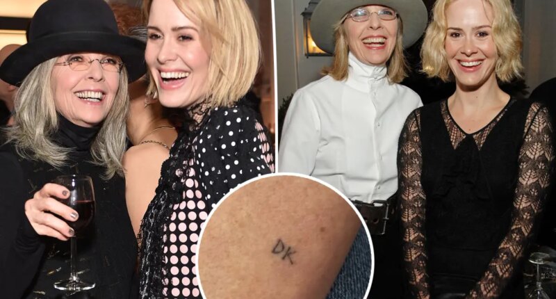 Sarah Paulson debuts tattoo dedicated to Diane Keaton on late actress’ 80th birthday