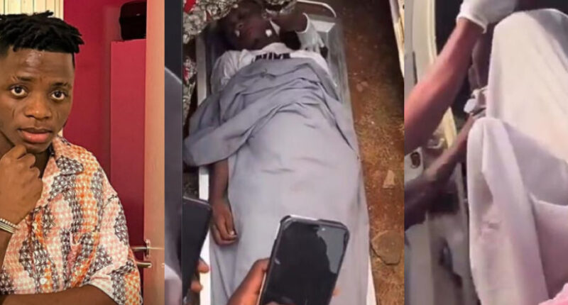 Shock and Tears as Destiny Boy’s Remains Arrive in Ayetoro, Fans in Shock
