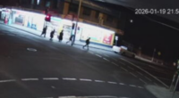 CCTV footage shows the ute performing a u-turn and tailing the boys as they tried to run away.