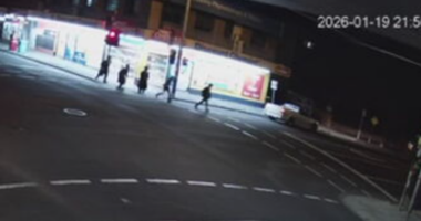 CCTV footage shows the ute performing a u-turn and tailing the boys as they tried to run away.