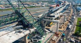 Construction crane collapse Thailand