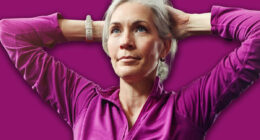 Gym, stomach workout and mature woman with fitness, sport and abs exercise for wellness and health. Training, athlete and thinking with crunches, abdomen muscle and core strength on the floor