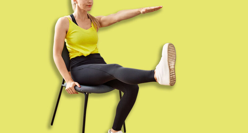 Young blonde girl smiling happy training at sport center.