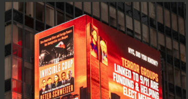 Times Square Billboard for ‘The Invisible Coup’ Delivers Terror-Funding Bombshell