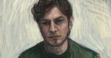 Court sketch of Tom Silvagni (Anita Lester)