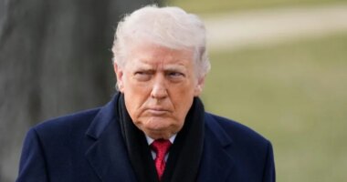 Trump appears at White House briefing to tout ‘wins’ during first year