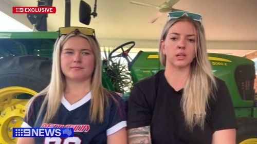 Two of the last people to come face-to-face with ﻿alleged triple murderer Julian Ingram, who remains on the run, have opened up about their encounter. Amy and Chelsea were on a remote property at Mount Hope in western New South Wales late last Saturday night when they saw the figure of a man.