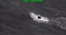 .GIF of lethal kinetic strike on narco-terrorist vessel
