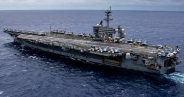 USS Abraham Lincoln Aircraft Carrier Strike Group makes move amid threat from Iran