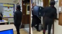 Video captures Detroit student allegedly wielding box cutter in classroom chase as teacher intervenes