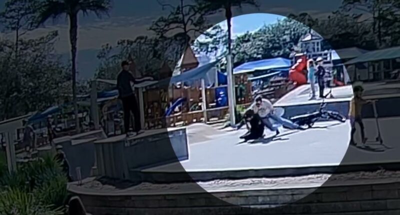 Video shows teen thrown off e-bike at skate park; Jacksonville officer arrested