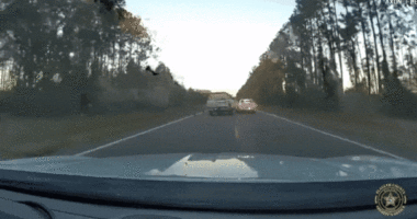 Dash camera footage showed the suspect