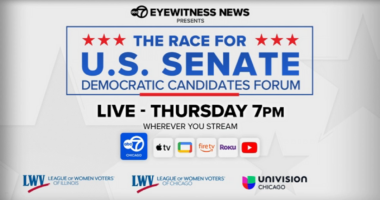 WLS-TV, League of Woman Voters of Illinois and Chicago, Univision Chicago broadcasts Democratic U.S. Senate Primary Forum