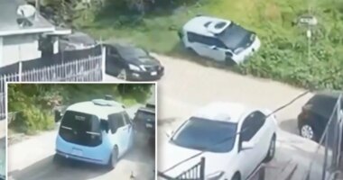 Waymo crashes into parked cars in Echo Park, nearly hits bystanders