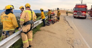 Woman airlifted to safety after plunging 150 feet down Los Angeles cliffside