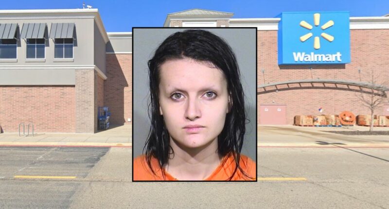 Woman set Walmart baby cribs ablaze with camping fuel as store was 'full' of customers on New Year's Eve, causing $5 million in damages, authorities say