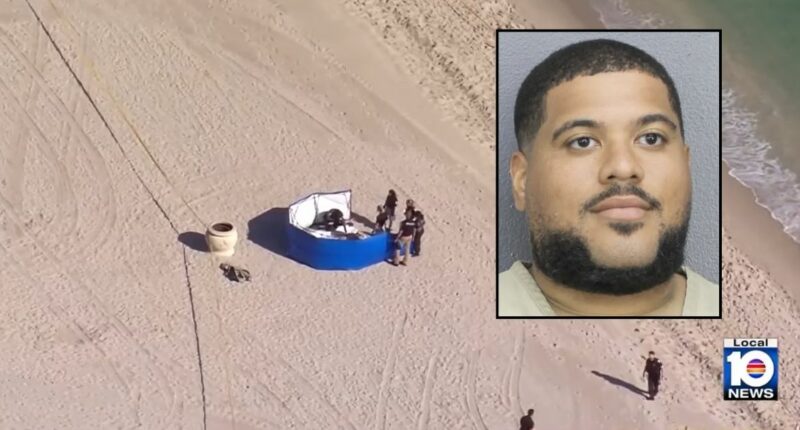 Woman whose body was found wrapped in a white blanket on popular beach was kidnapped and strangled: Police