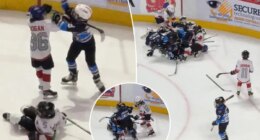 Youth hockey players get into wild brawl during game at AHL rink