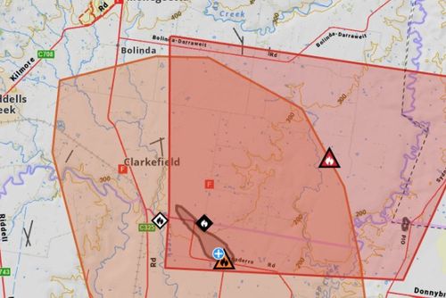 Grass fire in Clarkefield