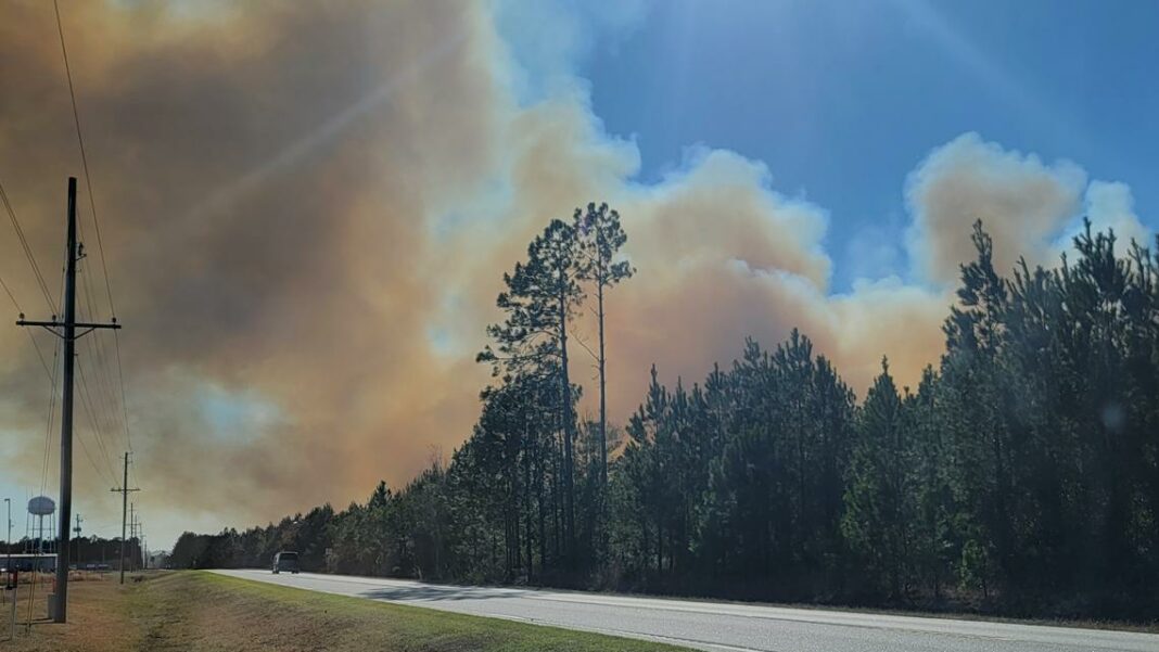 550+ acre wildfire burns in Charlton County, evacuation orders lifted
