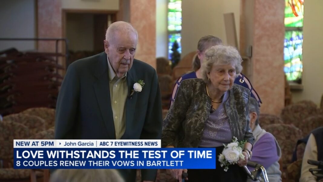 8 couples renew their vows at Hearthwood Senior Living community in Bartlett ahead of Valentine's Day 2026: 'We'd do it again'