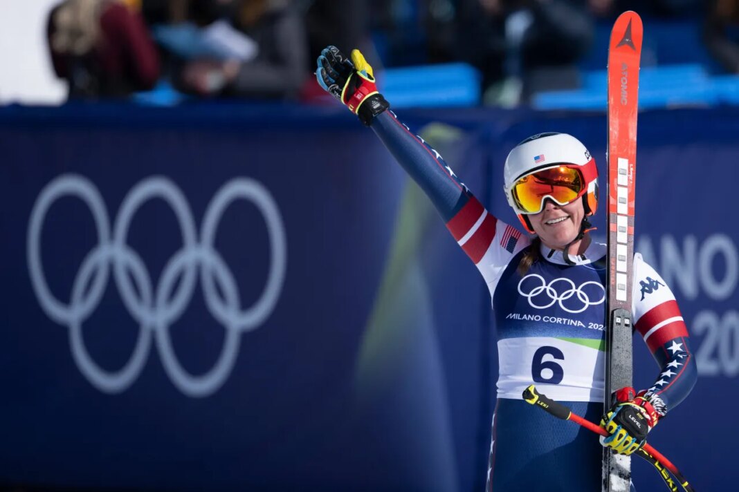 American Breezy Johnson wins gold after Vonn crashes