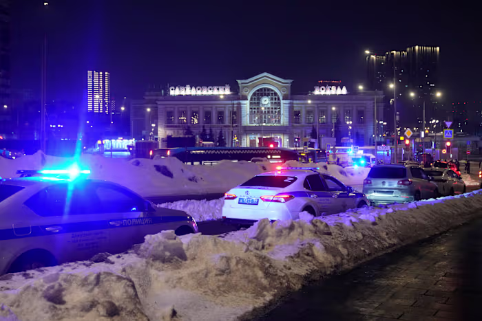 An attacker detonates an explosive device in Moscow, killing a police officer and himself
