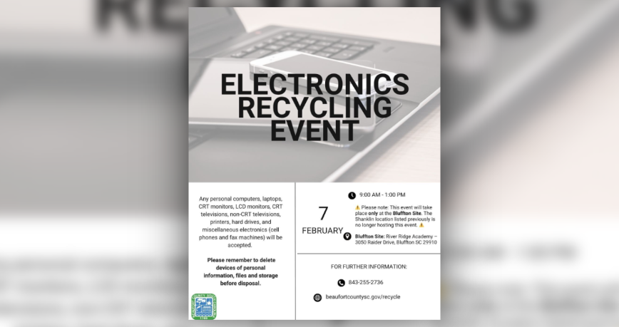 Beaufort County to host electronics recycling event