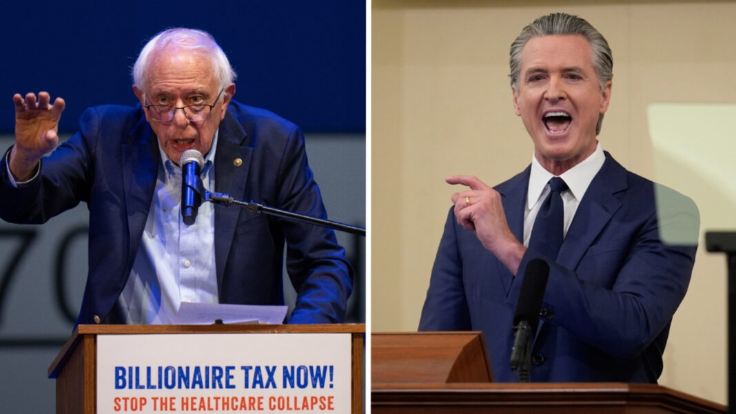 Bernie Sanders and Gavin Newsom become adversaries over push to tax California billionaires