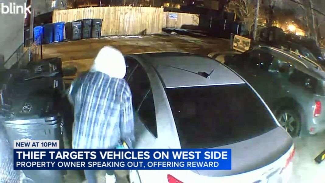 Chicago crime: Surveillance camera video captures series of car break-ins on West Side; property owner offers $2K reward