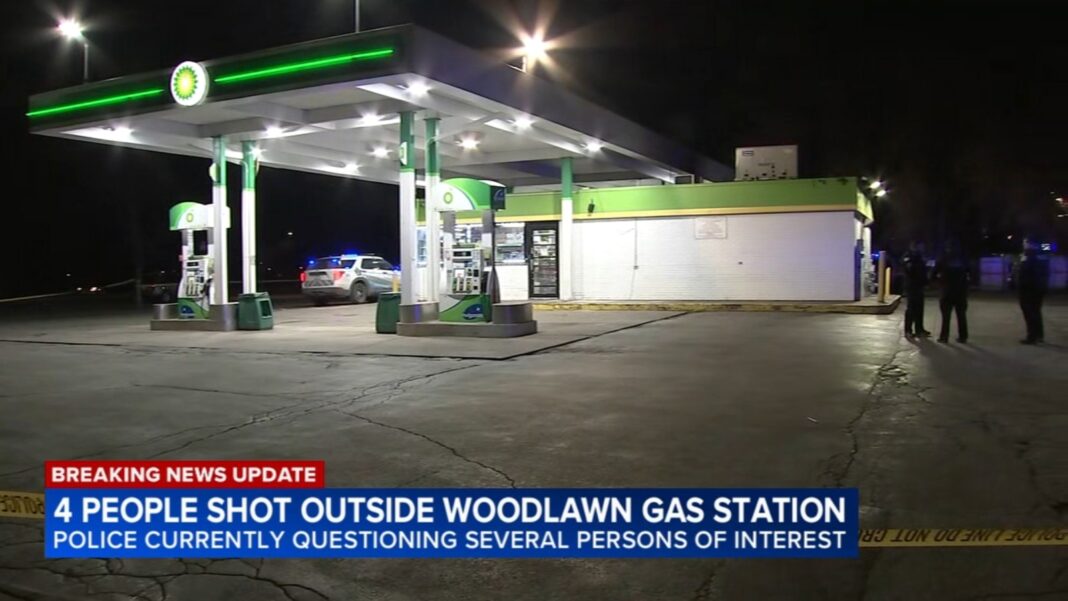 Chicago shooting: 4 shot outside Woodlawn gas station in 6700-block of South Stony Island Avenue, police say