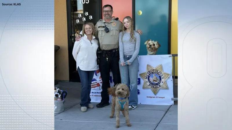 Dog abandoned at Las Vegas airport adopted by officer who rescued him