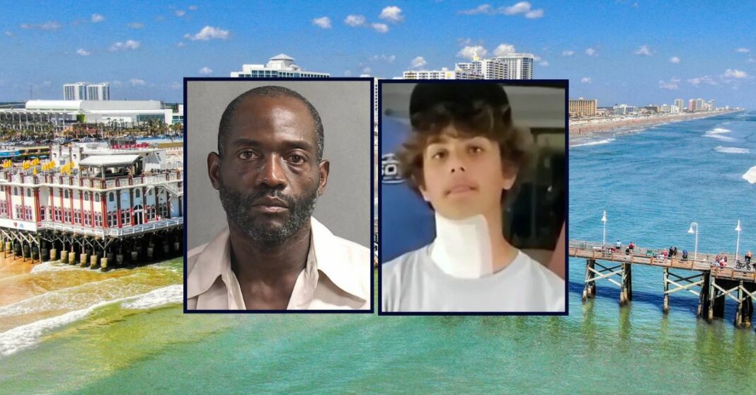 'Down to the meat': 13-year-old is walking on boardwalk during family vacation when random man slices his neck open, cops say