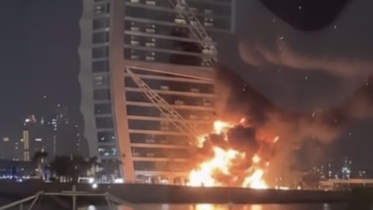 Dubai's famous Burj Al Arab ablaze after Iranian attacks