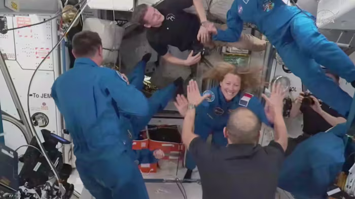 Four new astronauts arrive at the International Space Station to replace NASA’s evacuated crew