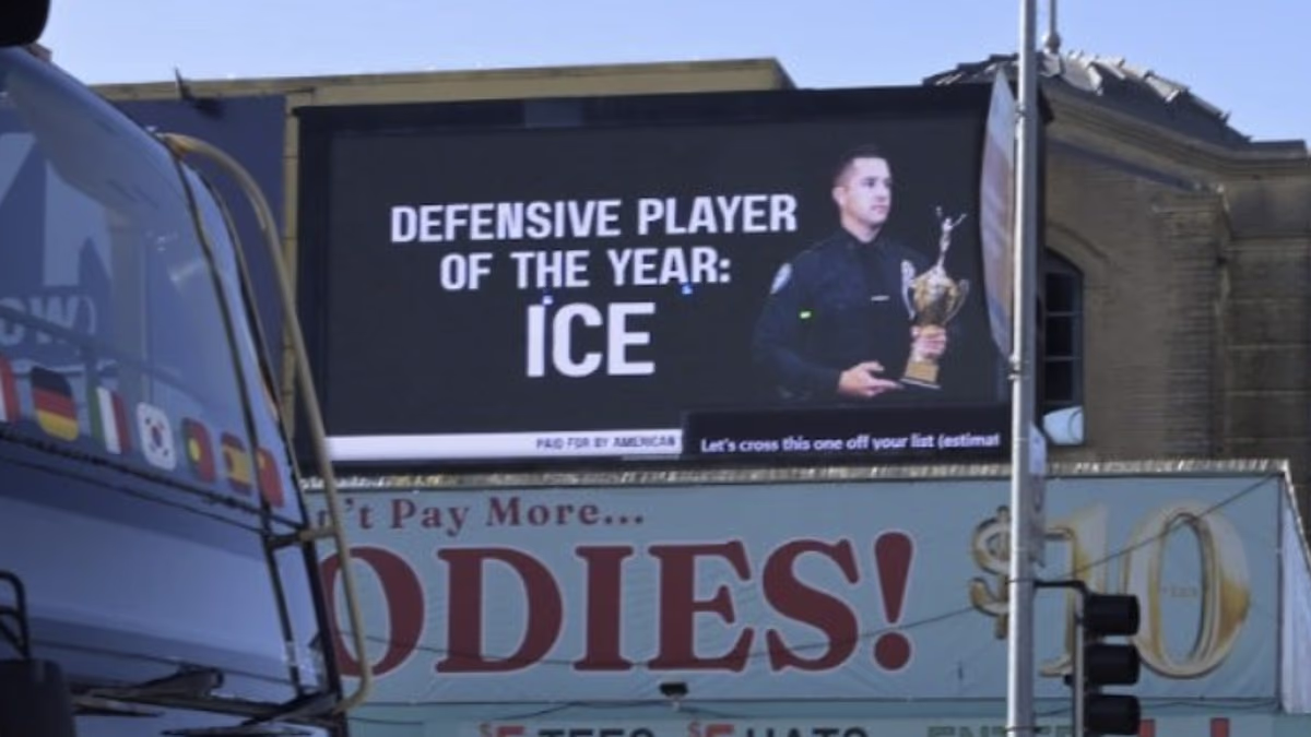 Fury as new pro-ICE billboards create tension in San Francisco hotspot ahead of the Super Bowl