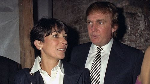 Ghislaine Maxwell and Donald Trump at a party in 1997.