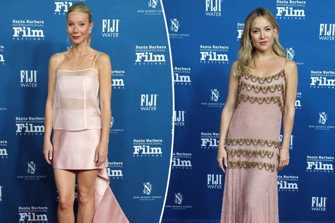 Gwyneth Paltrow, Kate Hudson look pretty in pink at Santa Barbara film fest