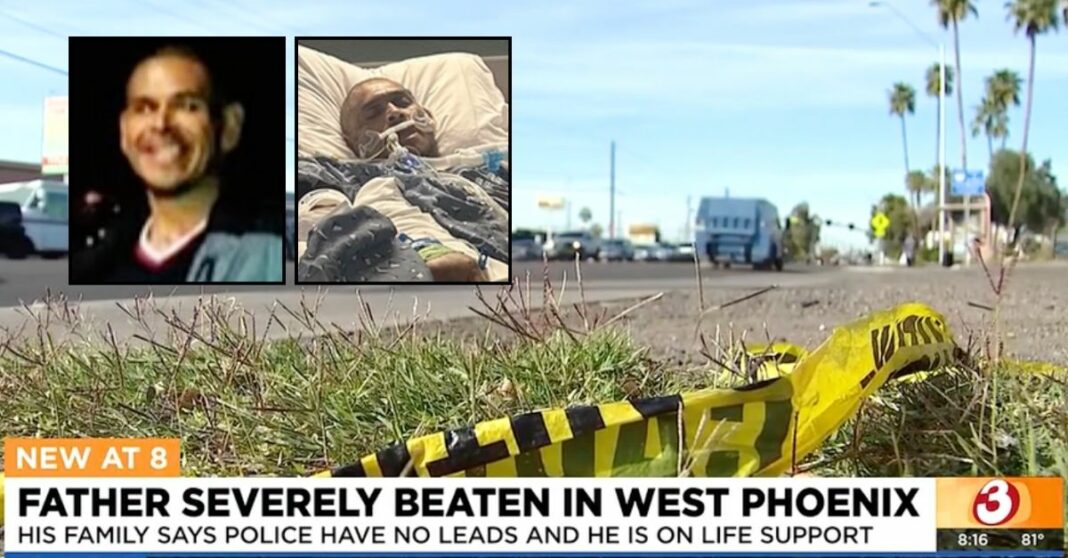 'Half of his brain is dead': Father walking home from work beaten to within an inch of his life on the 1 night his wife couldn't give him a ride