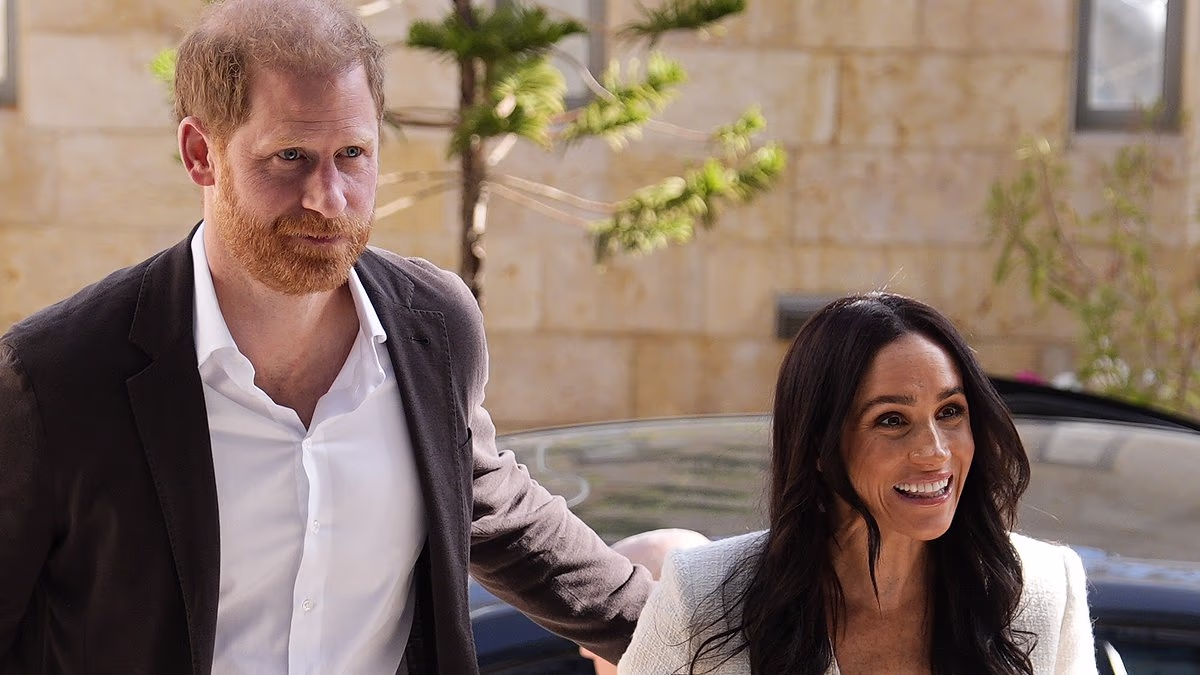 Harry and Meghan land in Jordan for two-day trip to visit Gaza war refugees - days after William's diplomatic trip to the Middle East