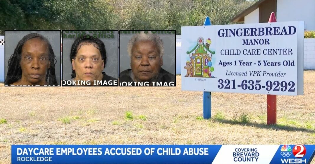 'Hitting children with the spoon': 3 day care workers accused of smacking young kids and 'torturing' them until they 'expected it'