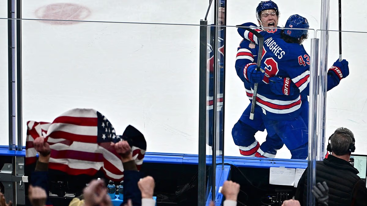 Hughes' OT goal beats Sweden, pushes Team USA to Olympic hockey semis