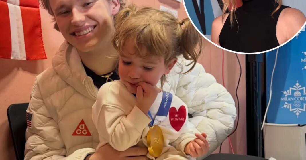 Ilia Malinin Adorably Puts His Gold Medal on Tara Lipinski's Daughter